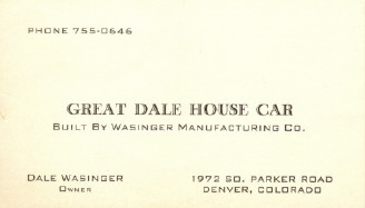 Great Dale House Car business card